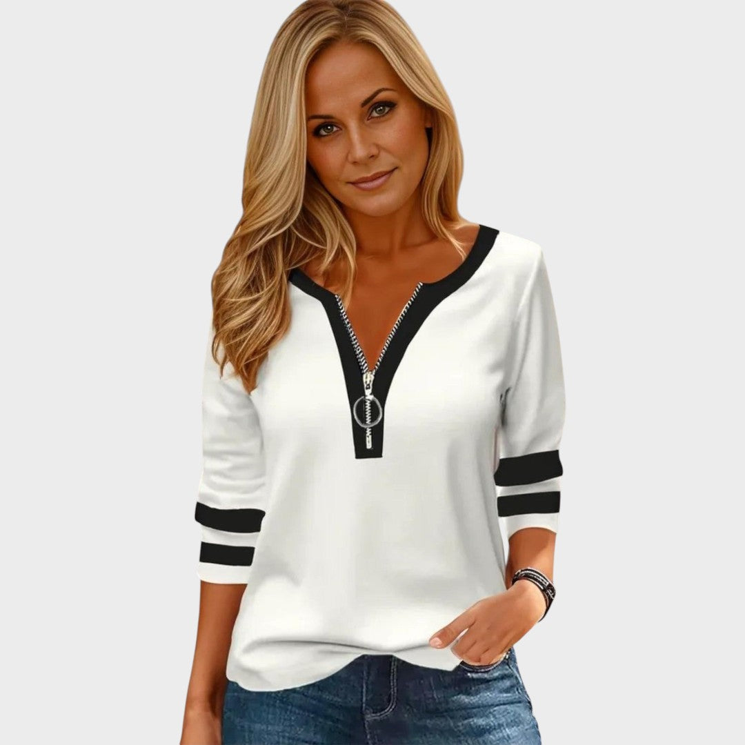 Mira | Long sleeve zip shirt