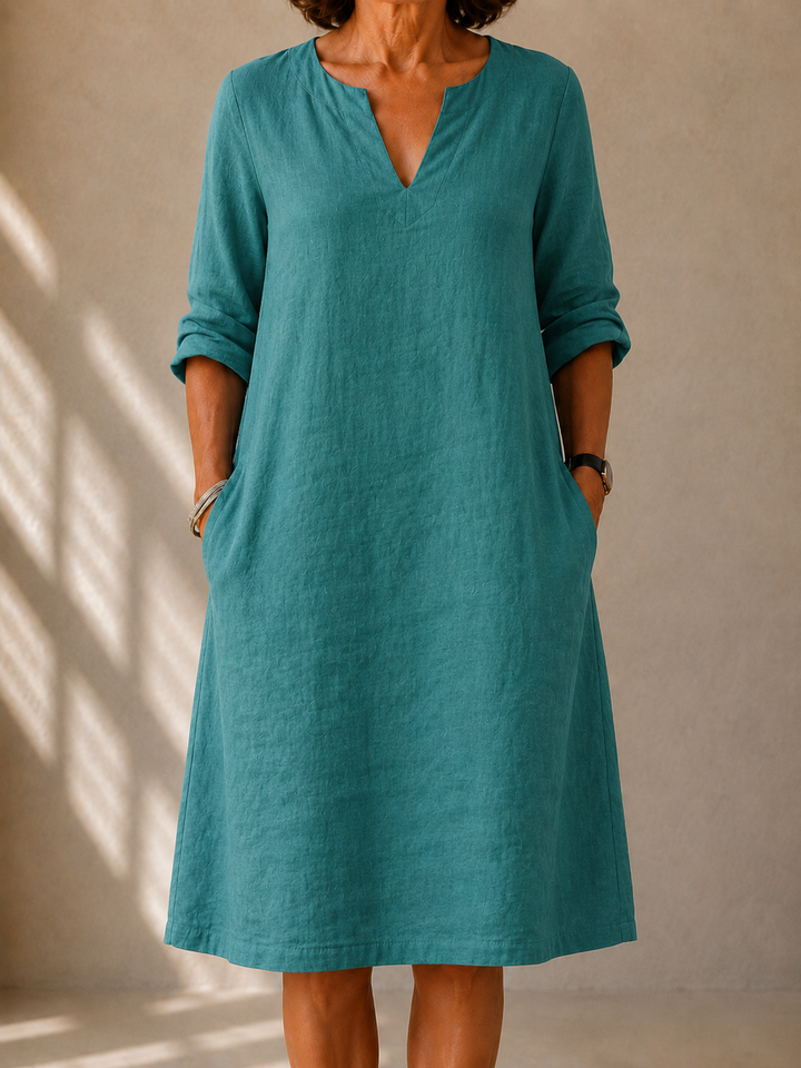 Gloria | Sage Green Spring Midi Dress