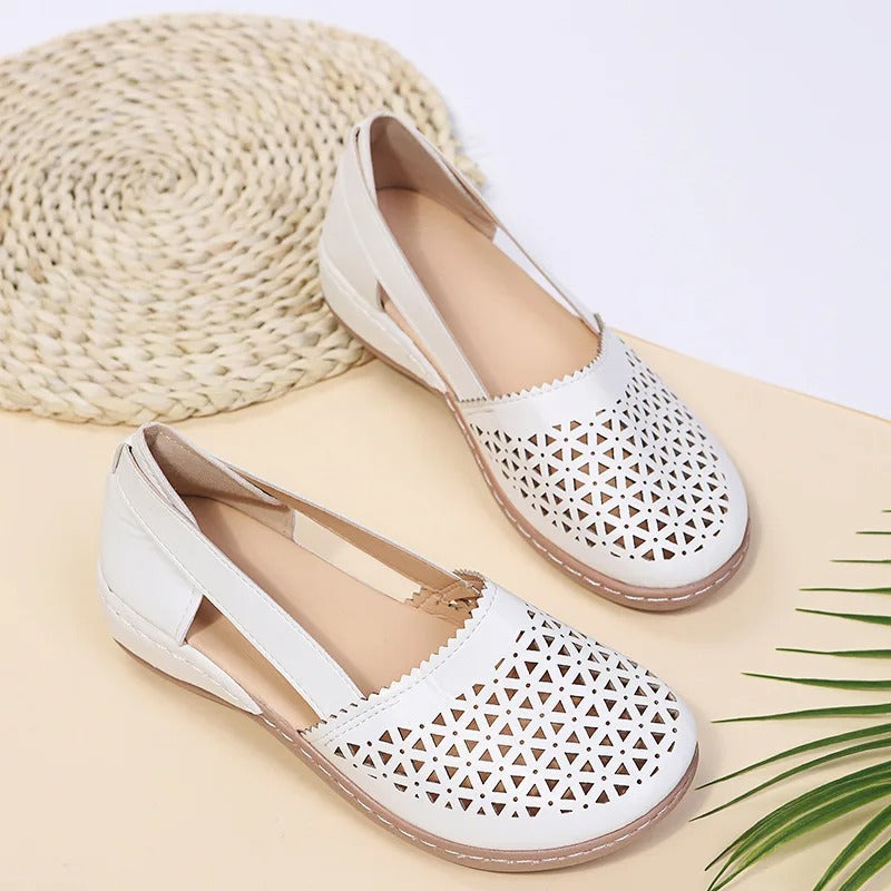 Iris | Perforated Slip-On Loafers — view 6