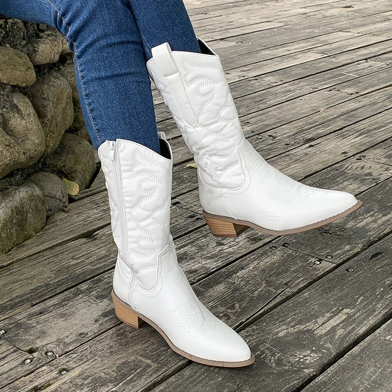 Gracie | Elegant Metallic Cowboy Boots — view 8