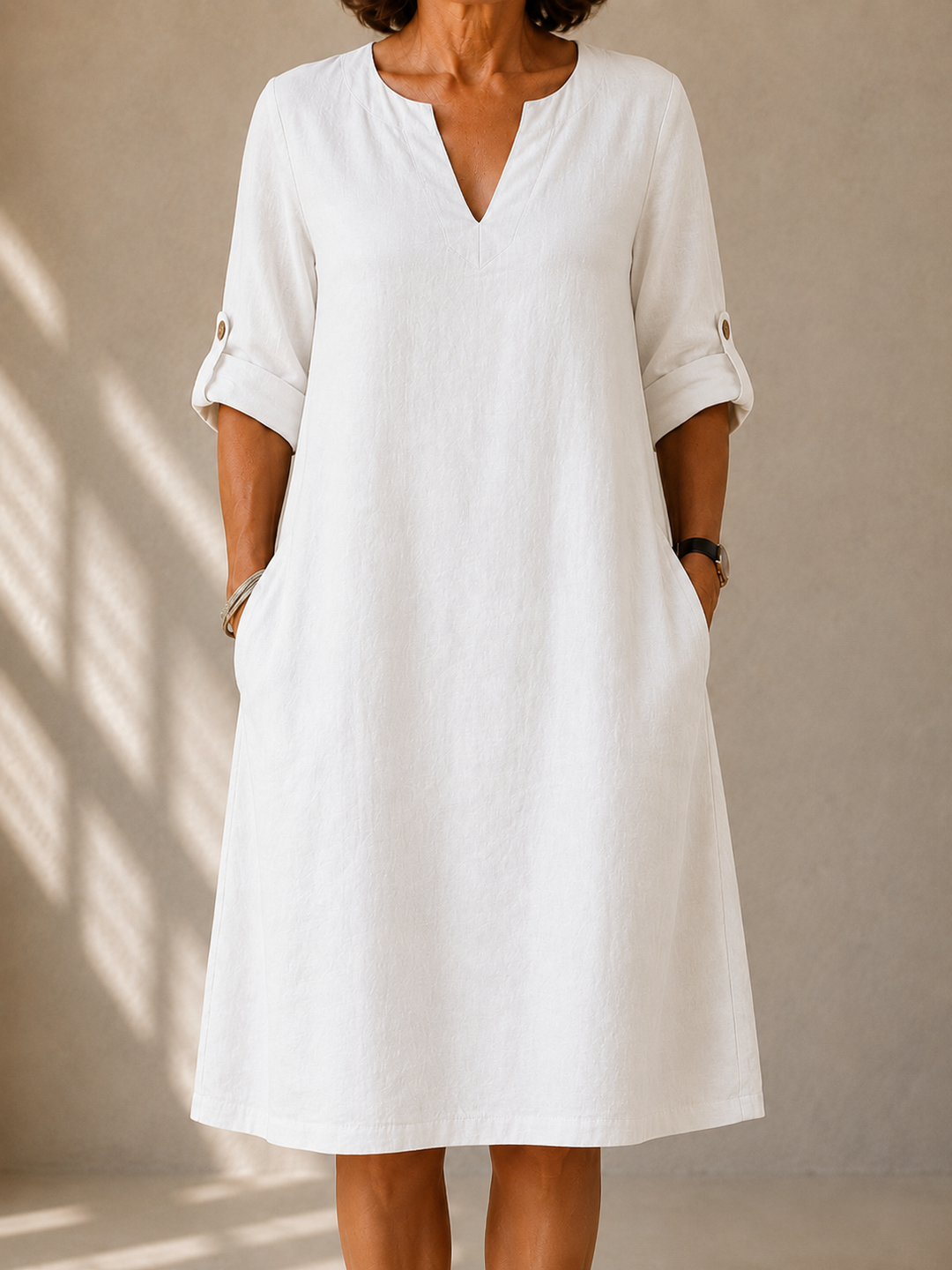 Audrey | Soft Blue Flowing Chic Dress
