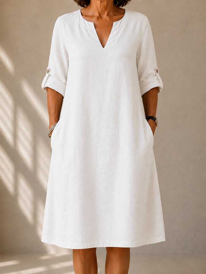 Audrey | Soft Blue Flowing Chic Dress
