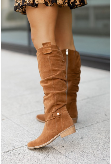Shoeby | Beige Low Wedge Boots — view 8