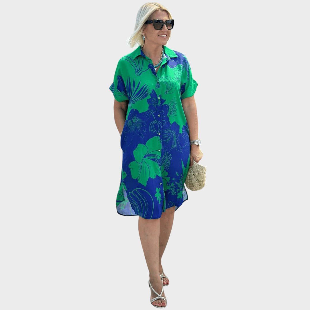 Naomi | Shirt Dress with Floral Print