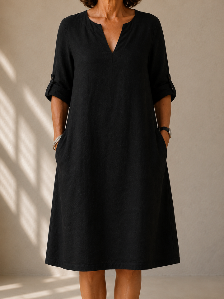 Louise | Beige Elegant Day Dress